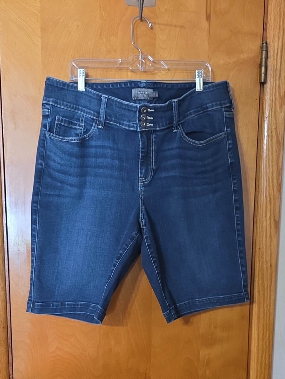 torrid Dark Indigo Triple-Button Denim Shorts